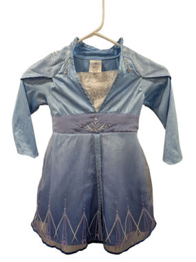 Disney Elsa Dress 3T Blue Frozen Costume Removable Cape Princess